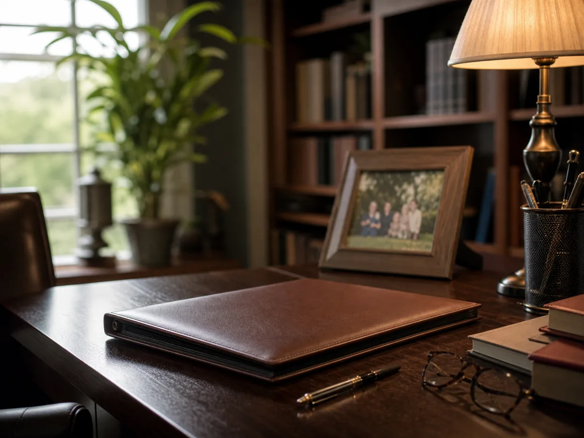 Riverbend Law Group attorney reviewing documents with a client