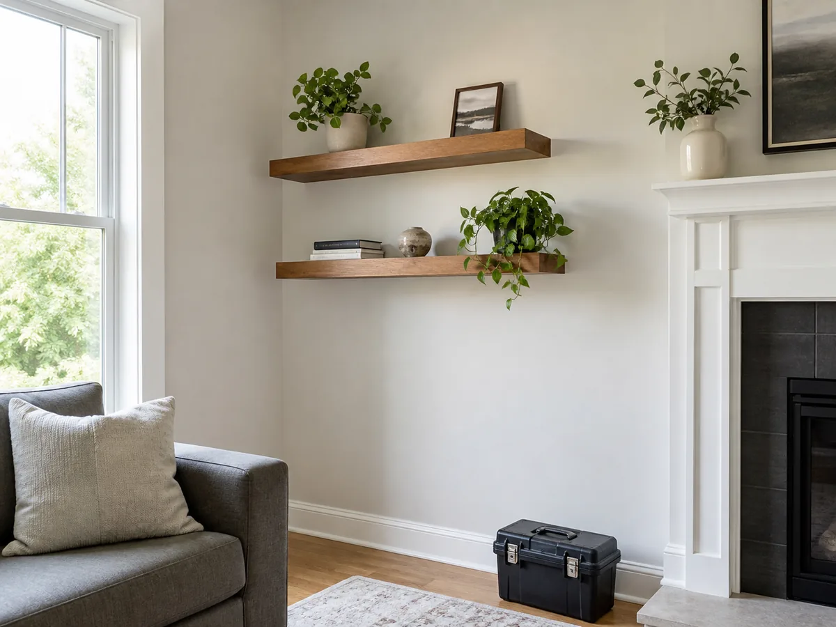Handyman finishing a tidy home repair