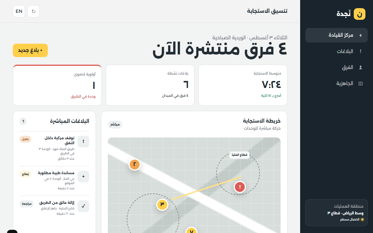 نَجدة | Najda website preview