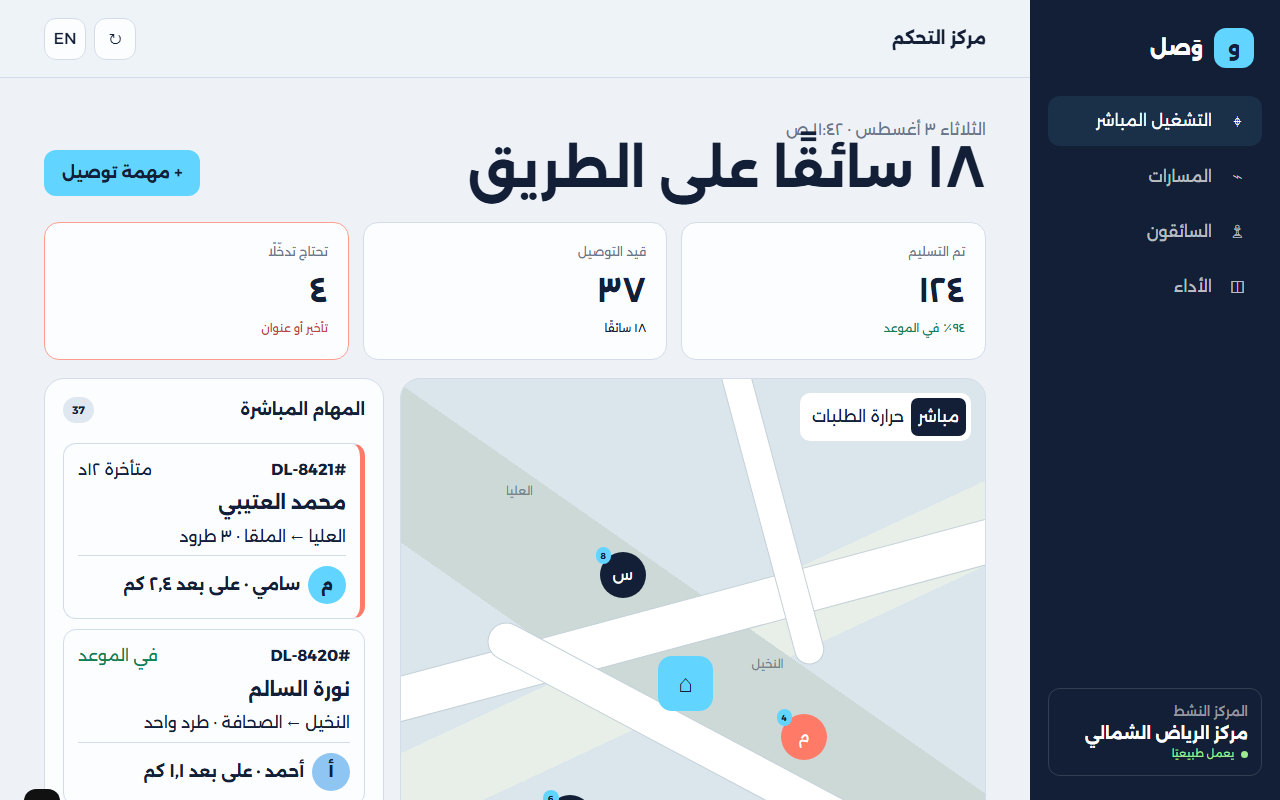 وَصل | Wasl website preview