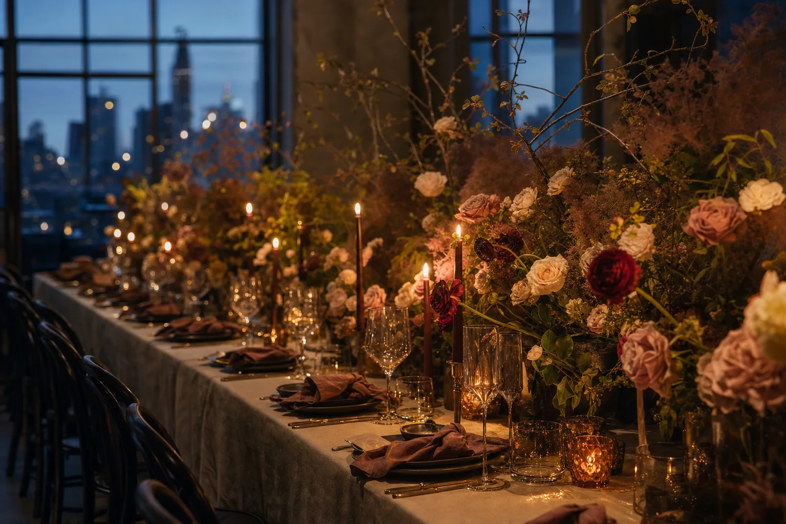 After dusk — Dinner